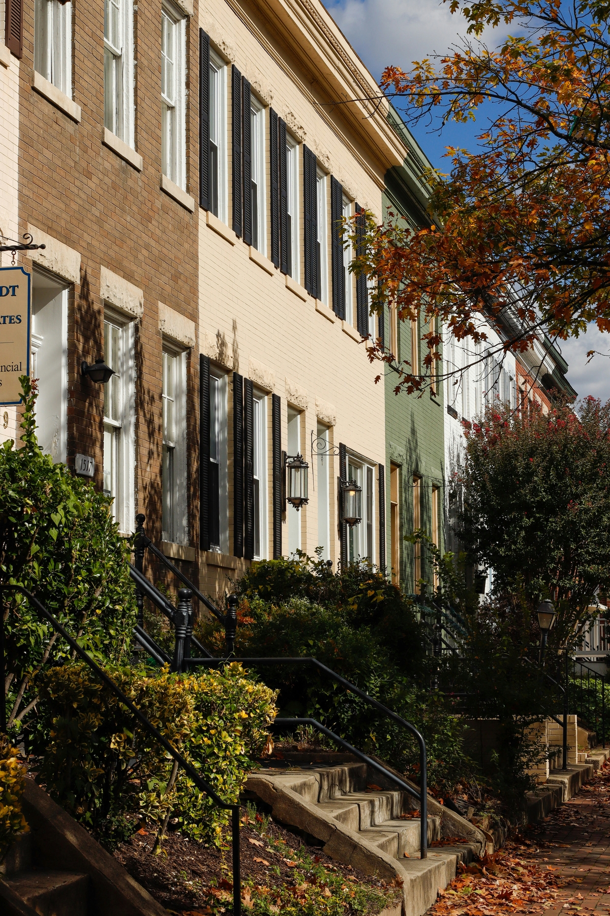 Brick townhomes for sale in Barracks neighborhood