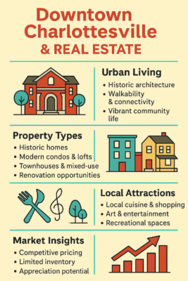downtown charlottesville real estate infographic 